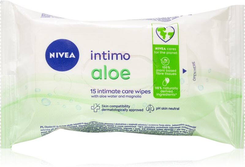 NIVEA Intimo Aloe lingettes hygiène intime 15 pcs