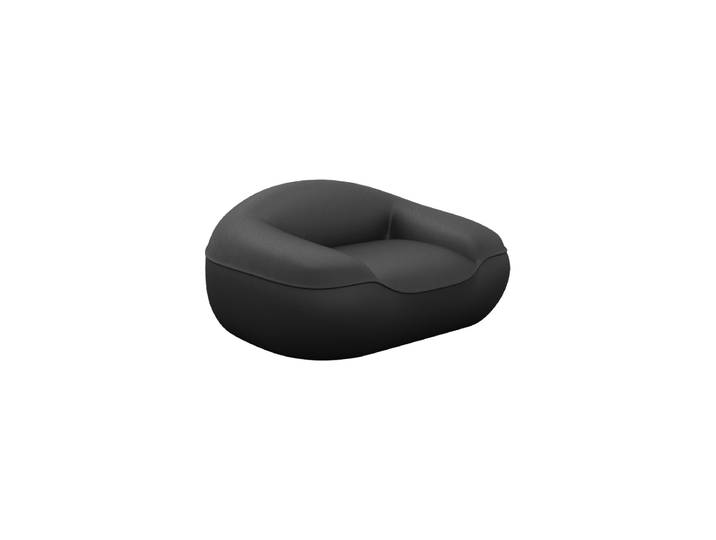 Design Echtleder Loungesessel „Novara“ Echtleder Schwarz BLOOMINGLOFT Collection