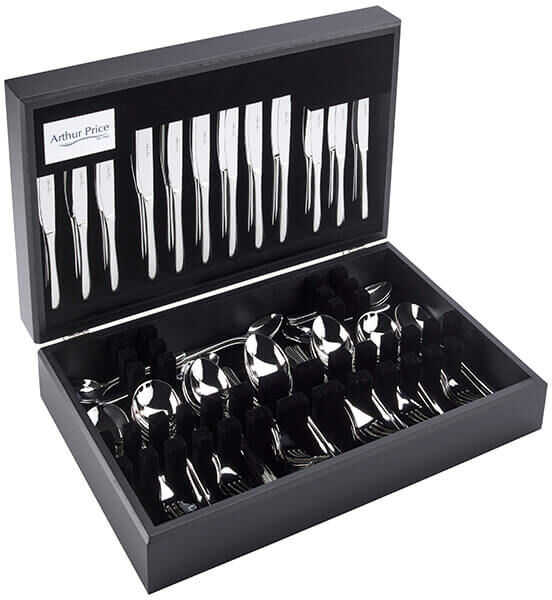 Arthur Price Signature Warwick 124 Piece 12 Person Canteen Set FREE Extra 12 Tea Spoons