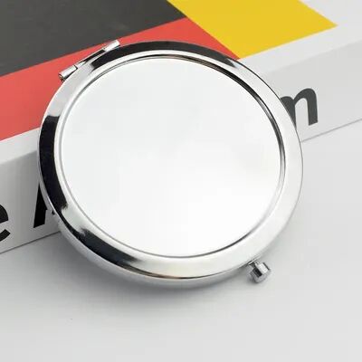 Fusion Finds Ultra Slim Pocket Mirror Travel Makeup Mirror Portable Stainless Steel Compact Cosmetic Mirror silver A