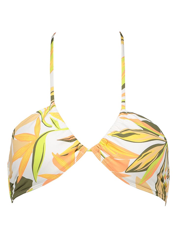 Roxy Bikini-Oberteil in Weiß/ Orange/ Gelb - M