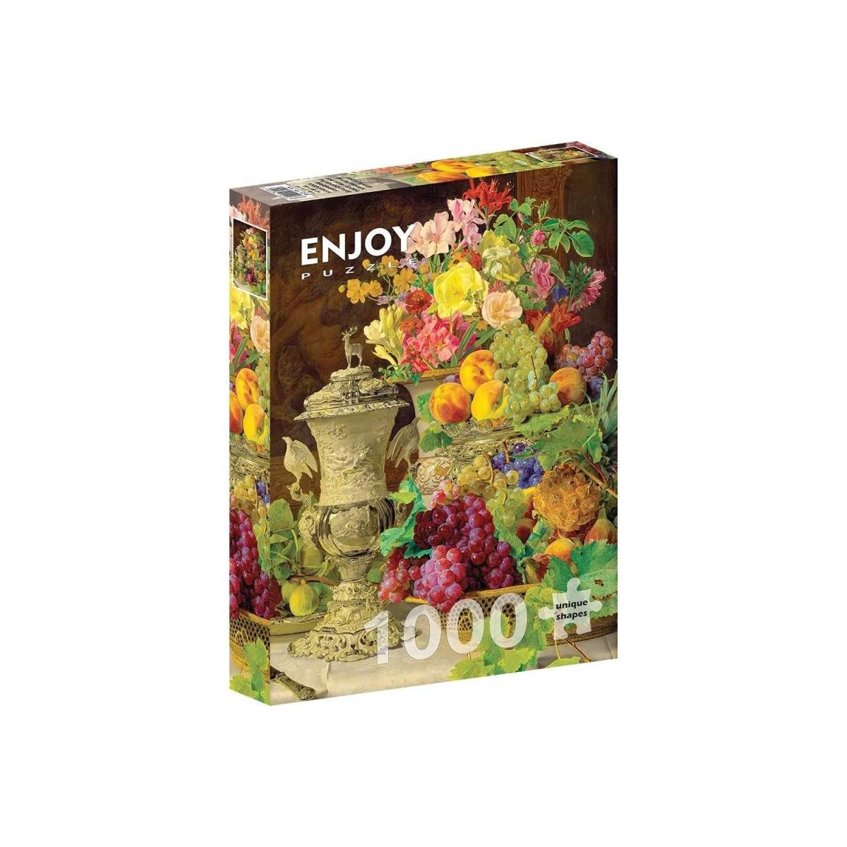 ENJOY Puzzel Ferdinand Georg Waldmüller: Natuurlijk stilleven met fruit, 1000 stukjes