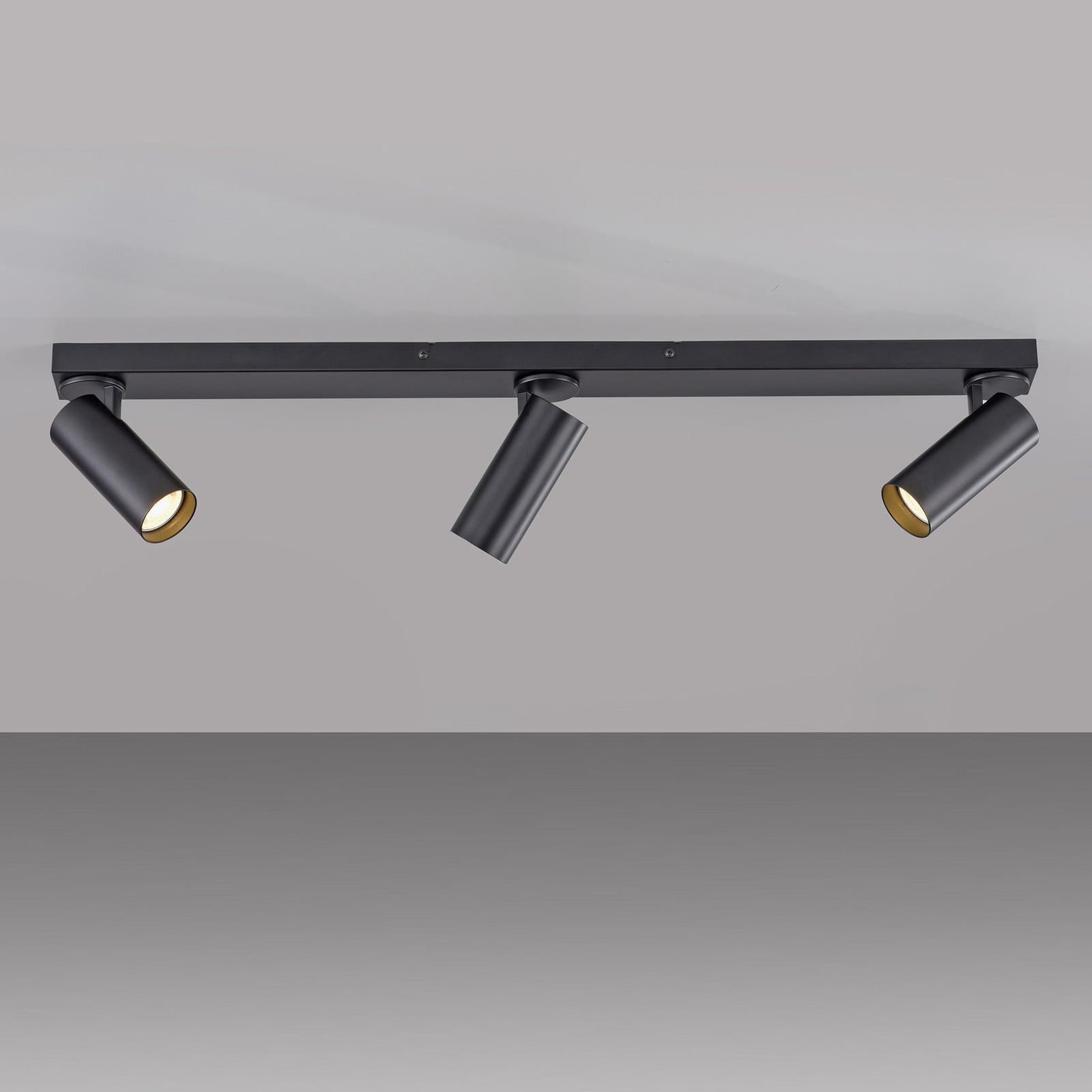 home24 LED-plafondlamp Rik zwart metaal en kunststof B/D/H: 6 x 11 x 80 cm