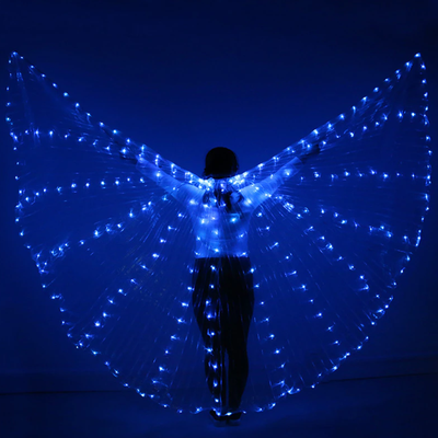 ForAllApparel Belly Dance Glow Light Up Costume Blue L (150 175cm)