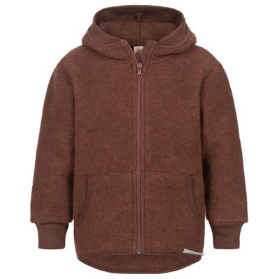 Engel - Kinder Kapuzenjacke Wollfleece - Wolljacke Gr 140 braun
