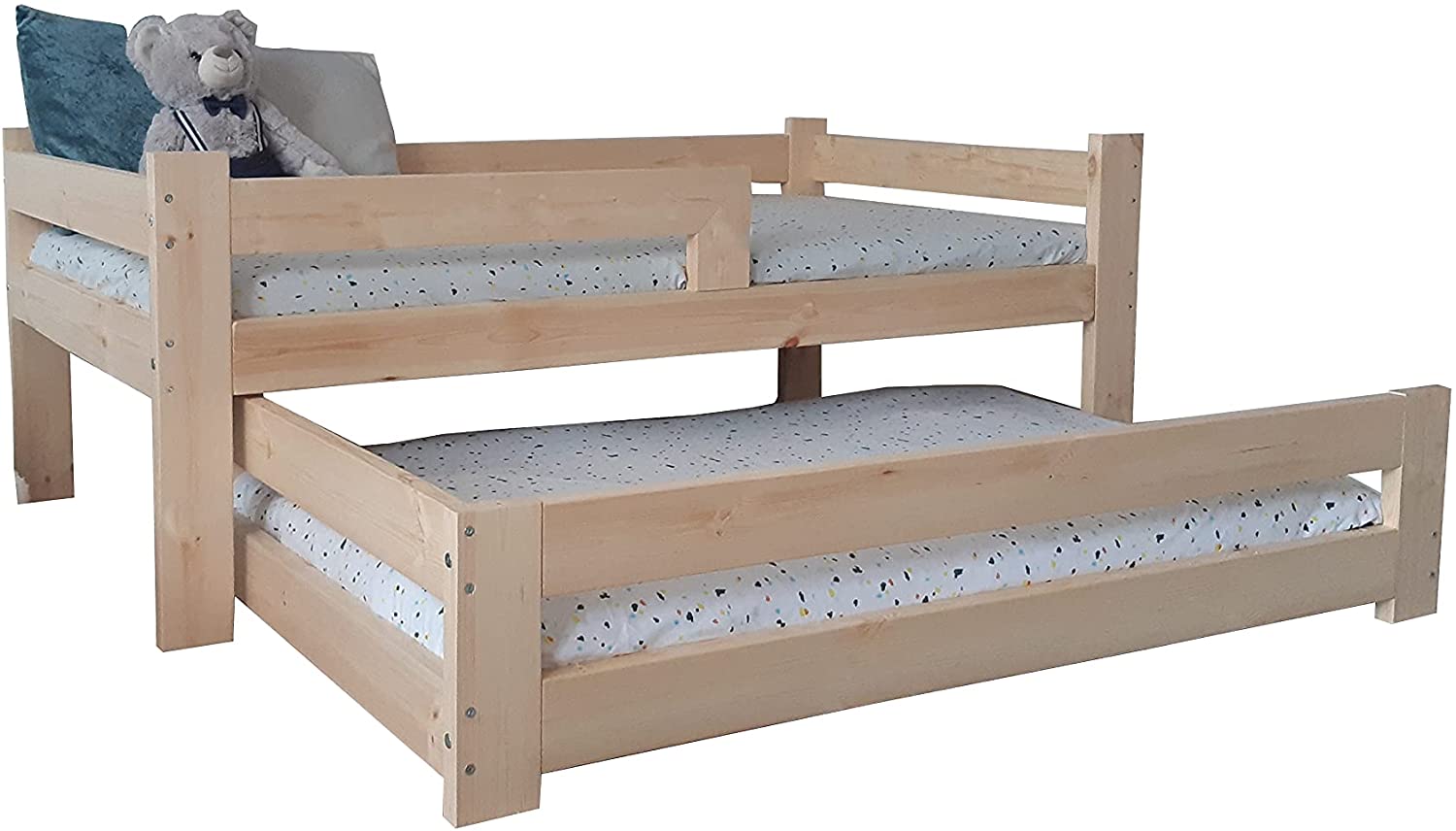 Ausziehbett mit Rausfallschutz 180x90/160x80