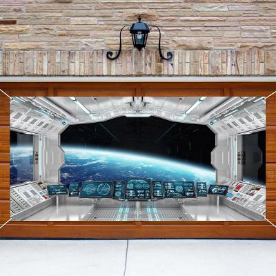 LightInthebox Garage Door Cover Large Hanging Backdrop Universe Modern 3D Party Outdoor Shooting Backgrounds Front Door Home Decor
