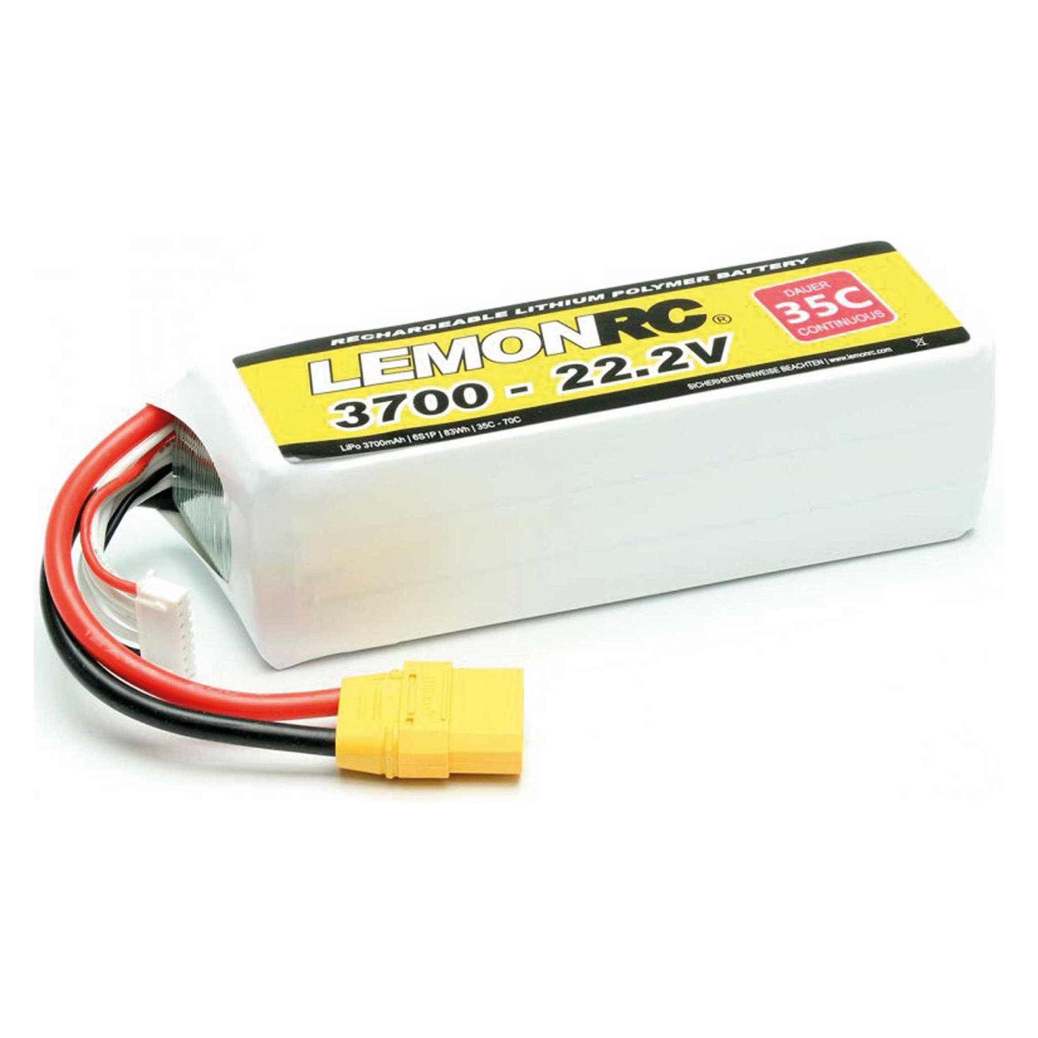 Pichler LEMONRC XT 3700 - 22.2V (35C) Lipo Akku (3700 mAh, 22.20 V) (15731)