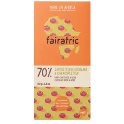 Fairafric Zartbitterschokolade & Kakaonibs 70% Kakao bio