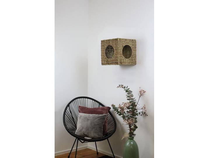 home24 Muur-kattenmand Mowz kubus 33 x 33 x 33cm beige