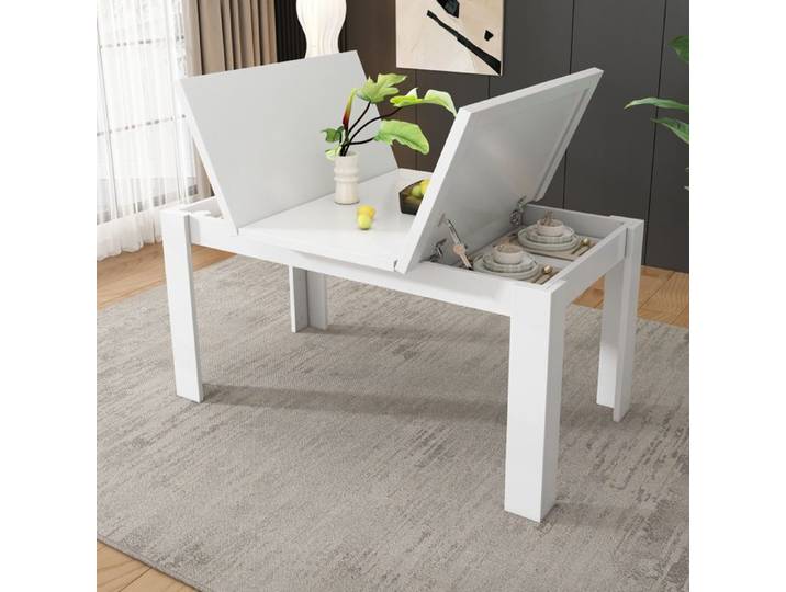 120 * 70cm table à manger table à manger avec rangement table à manger rectangulaire table basse décontractée table à manger