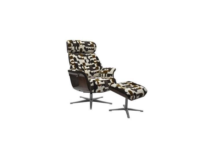 Kawola Relaxsessel Tosar Braun Webstoff Relaxfunktion, Metall, Füllung: Schaumstoff, 83x110x89 cm, Wohnzimmer, Sessel, Relaxsessel