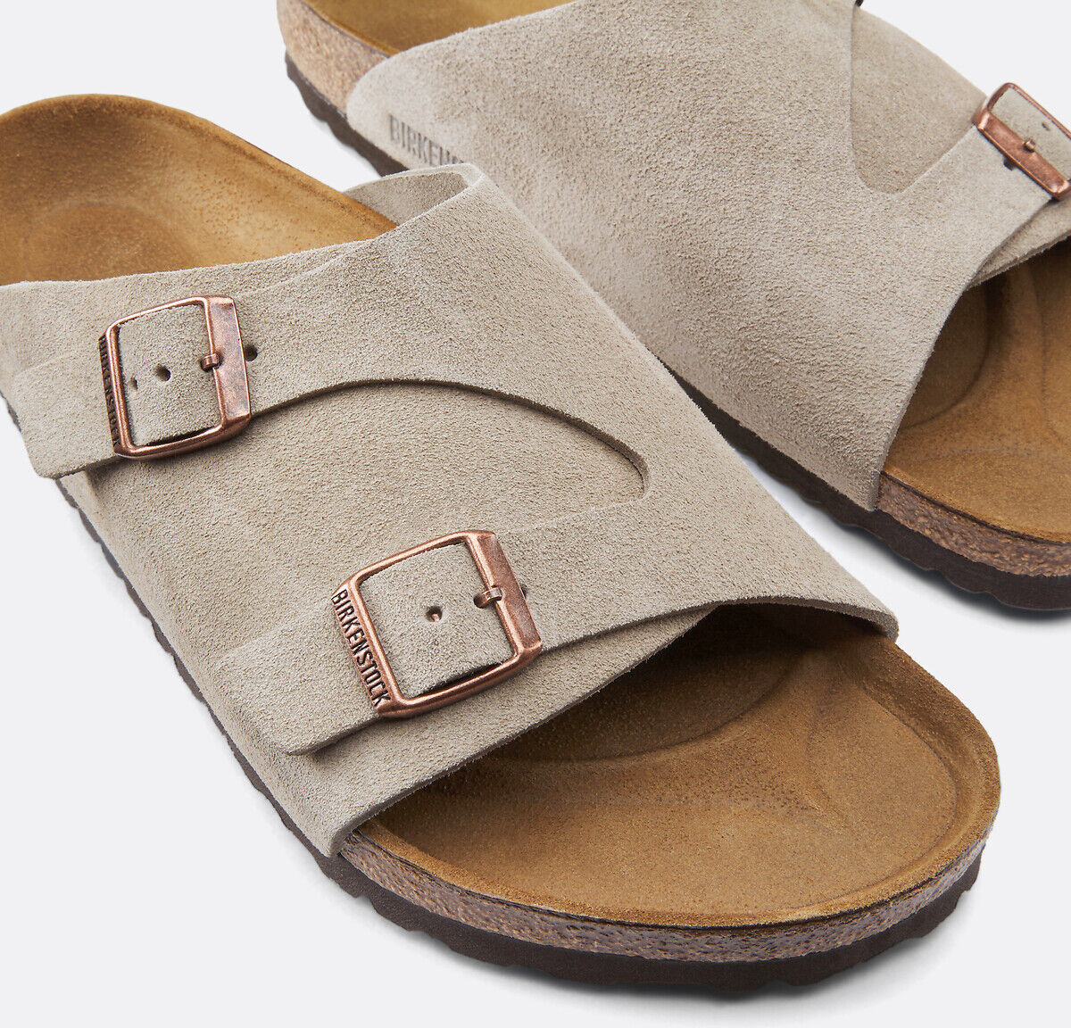 BIRKENSTOCK Mules en cuir suédé, ZÜRICH