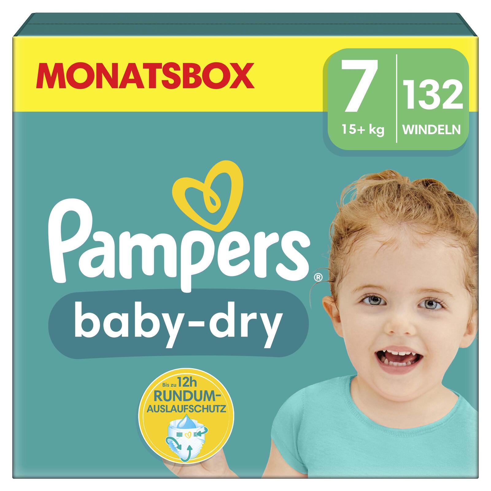 Pampers® Windeln Baby Dry Größe 7 132ST für Kids und Teens (4-12 Jahre) 8006540785164