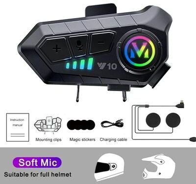 Uplift Picks Bluetooth Motorcycle Helmet Headset Waterproof Wireless Handsfree Riding Earphones soft Mic