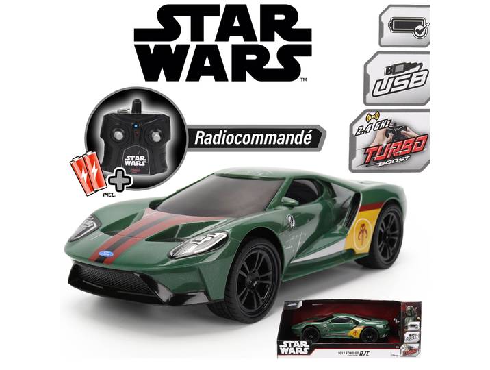 Voiture Radiocommandée Star Wars Boba Fett Ford GT 2.4 GHz Turbo Boost JADA TOYS
