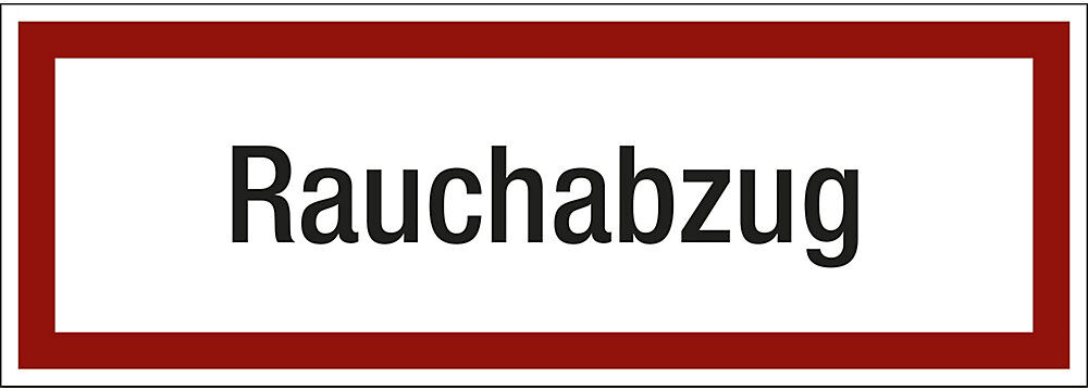 kaiserkraft Brandschutzkennzeichen für die Feuerwehr, Rauchabzug, VE 10 Stk, Folie, LxH 297 x 105 mm