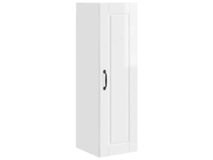KGHFDVB Wandschrank 30 x 31 x 100 cm Porto Hochglanz Weiß Holzwerkstoff Holzwerkstoff, 3 Regale und 1 Tür, Wandmontage, 13,56 kg, für Küche und Vorratsraum, platzsparend