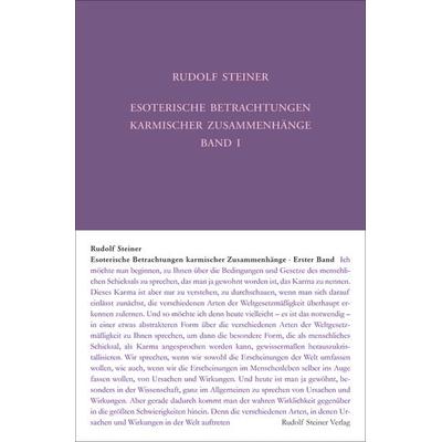 Esoterische Betrachtungen karmischer Zusammenhänge, Gebundene Ausgabe von Rudolf Steiner, Rudolf Steiner, 978-3-7274-2351-2