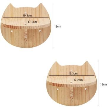 Inspired Finds Wall Mounted Cat Climbing Shelves & Hammock Set For Indoor Cats   Wooden Cat Wall Steps & Jumping Platform corner Shelf