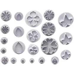 Set aus Kolben-Ausstechern Blumen und Blätter, 22 Stk.
