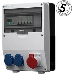Stromverteiler pTD-S 16A 2x230V 3P Zähler SIEMENS und MENNEKES Doktorvolt DV-4777-D