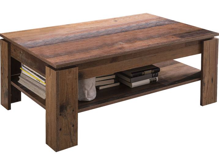 Couchtisch HOME AFFAIRE Tanum , old wood, B:110cm H:47cm T:65cm, Tische, Couchtisch, Couchtisch mit 1 offenem Fach - (B/T/H) 110/65/47 cm