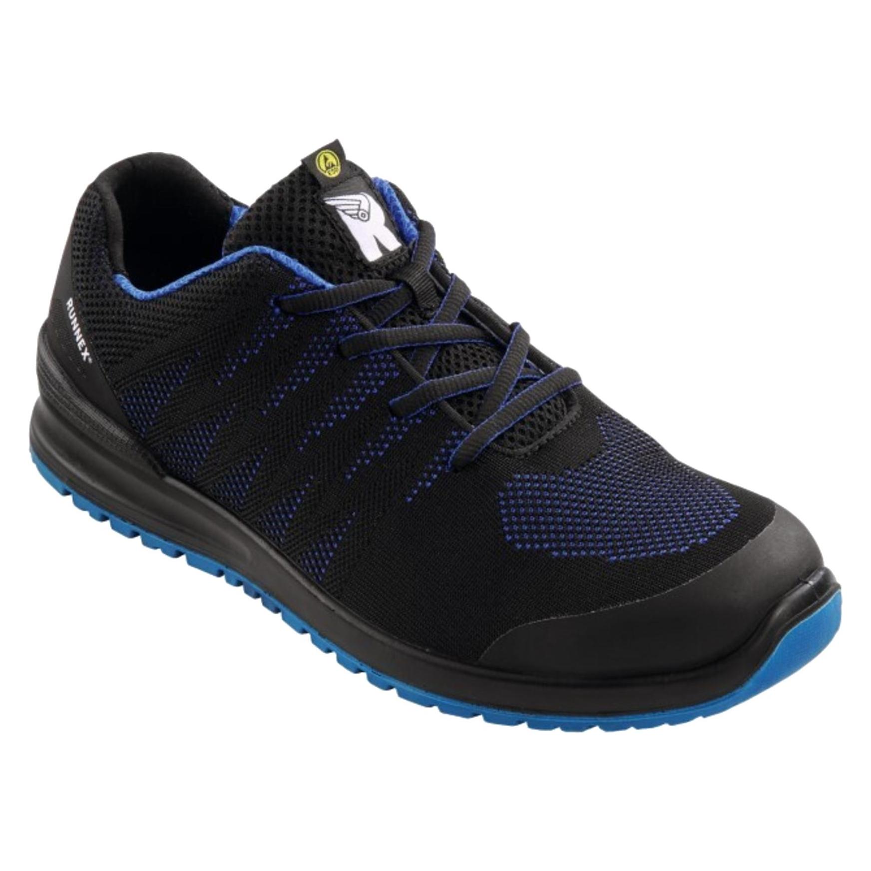 BIG Arbeitsschutz S1P-ESD-Sicherheitshalbschuhe schwarz/blau,Gr.39 (S1P, 39) (228247)