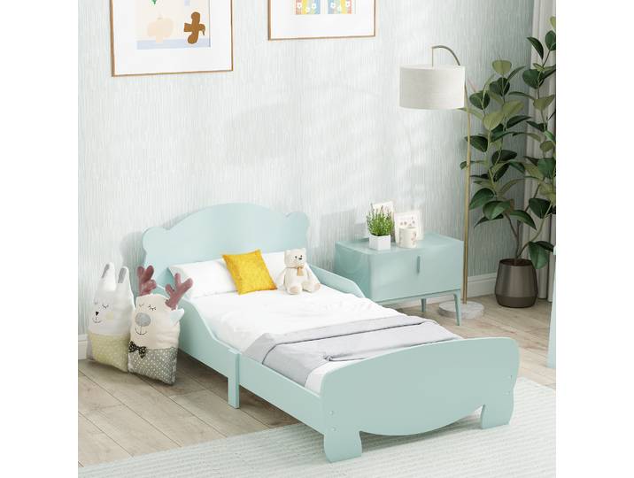 AIYAPLAY Lit Enfant Ours Bois Vert 143.5x80x55 cm