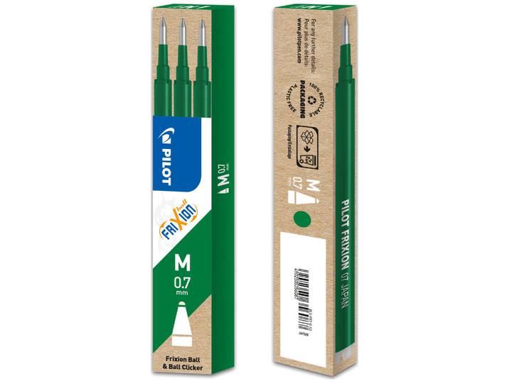 Pilot Frixion 0.7 Ersatzminen grün 3Stk