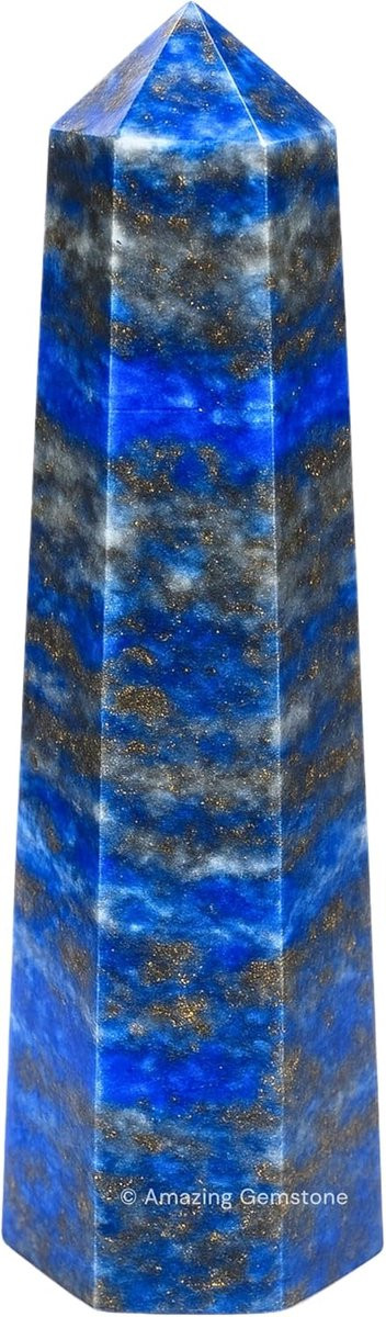 Blauwe Kristallen Toren - Handgemaakte Edelsteen Obelisk - 5-8 cm