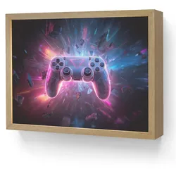 NACHTTISCHLAMPE MIT AKKU Controller - Neon - Explosion - Abstrakt 40x30 cm