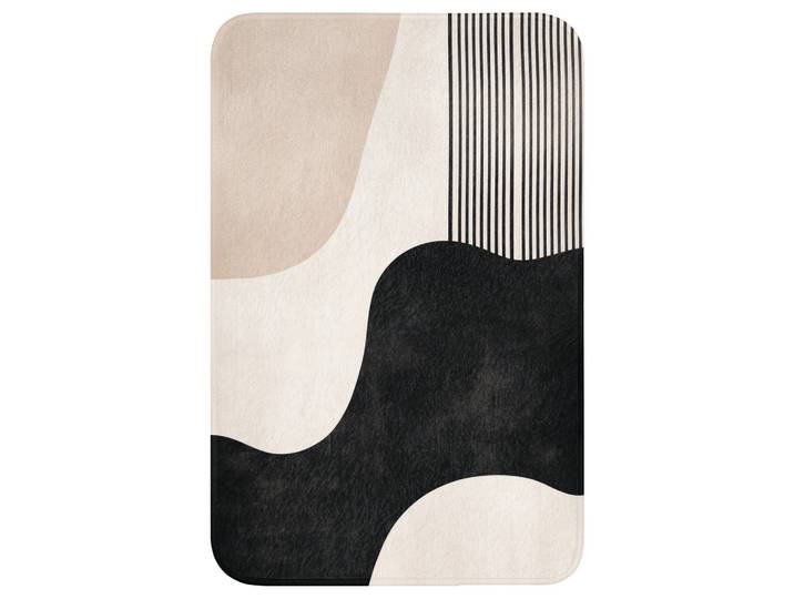 WC-VORLEGER Abstrakt - Japandi - Beige - Modern WC Teppich 40x60 cm