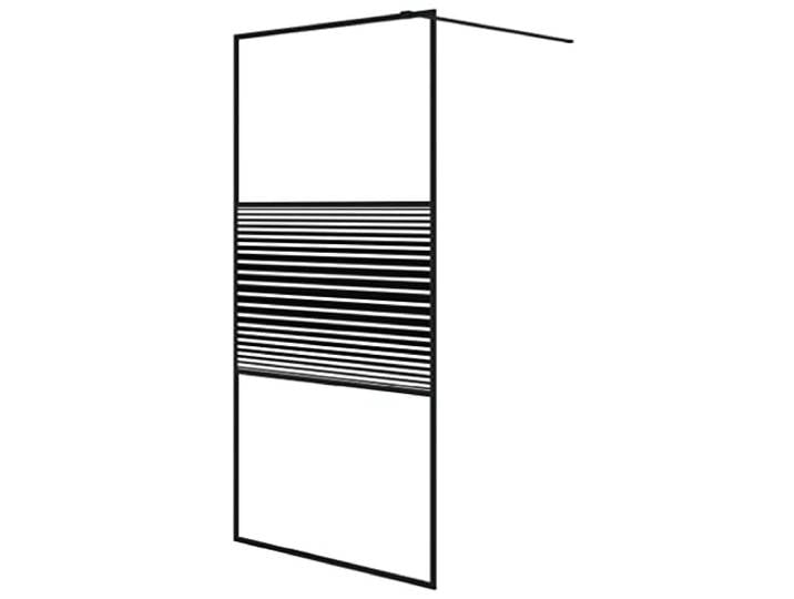 vidaXL Paroi de Douche Noir 100x195 cm Verre ESG Transparent