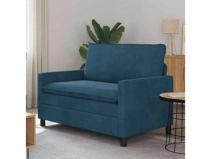 YUTAASU Sofa Blau 126 x 81 x 87,5 cm Samt Metallrahmen, Ergonomisches Design, Pflegeleicht, Wohnzimmer, Schlafzimmer