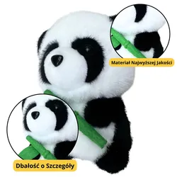 Plüsch-Maskottchen Kuscheltier Panda mit Bambus 18cm