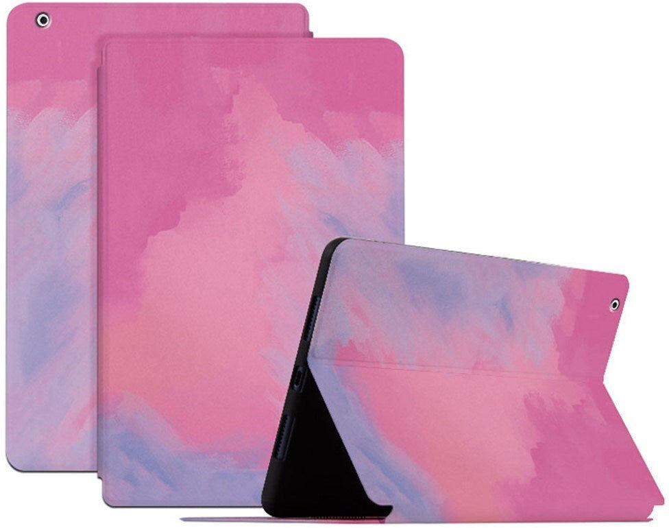 EIDERWOOD iPad 4 / 3 / 2 Kunstlæder Flip Cover m. Mønster - Lilla