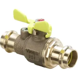 Gas-Kugelhahn VIEGA 2671, 587451 28mm, Rotguss, mit Pruefoeffnung