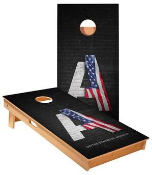 Skip's Garage United States Flag Constitution Cornhole Boards