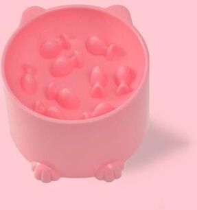 Uplifted Finds Elevated Slow Feeding Digestive Basin pink