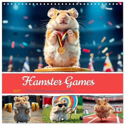 Hamster Games - When fluff becomes a competition (Wall Calendar 2027 12 × 12 Inch) CALVENDO 12 Month Wall Calendar