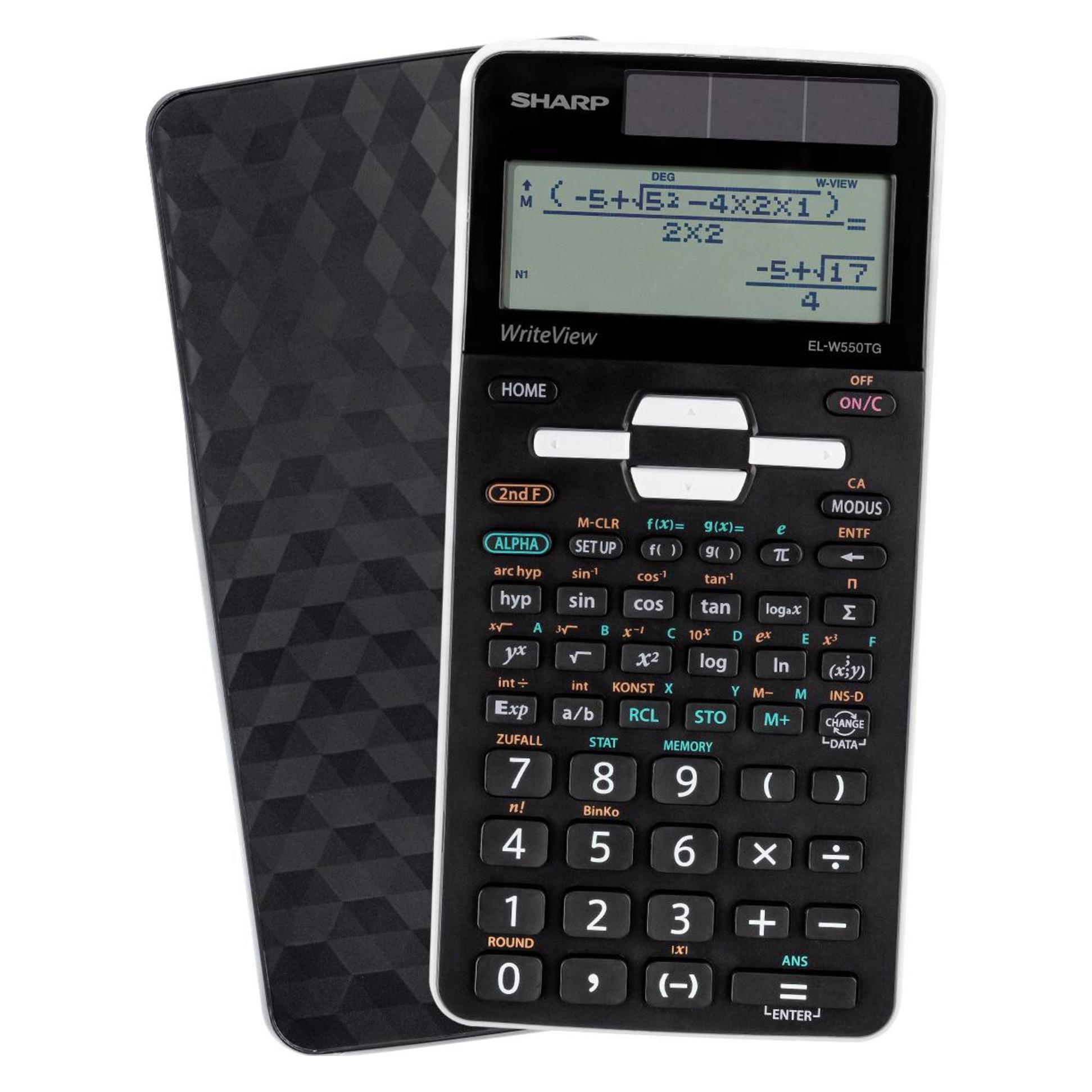 Sharp EL-W550TG Wissenschaftlicher Taschenrechner schwarz/grau (Solarenergie) (SH-ELW550TG)