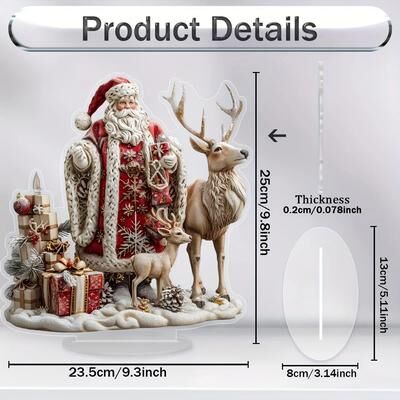 Uplifted Finds Bohemian 2D Christmas Gift Tabletop Ornament Multi Functional Festival Desktop Decor For Bedroom d