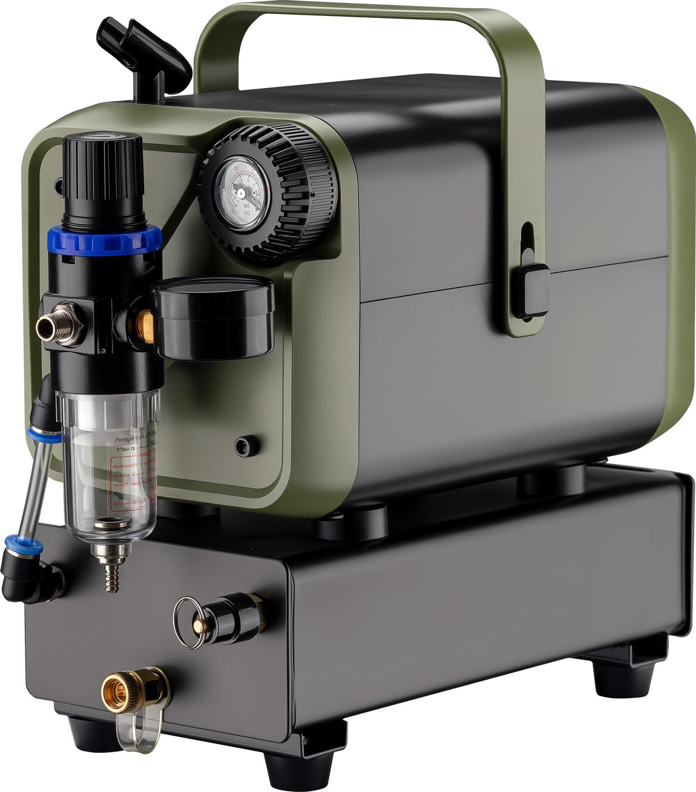 Wiltec Airbrush Compressor HS-679F 1/6 PK met 28 liter per minuut luchttoevoer en drukmeter