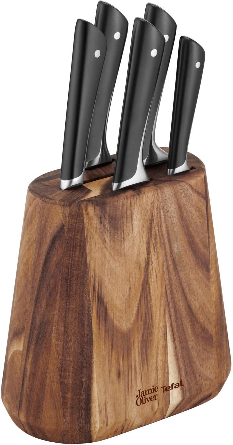 Messerblock TEFAL "Jamie Oliver", braun, Messerblöcke, Messerblock braun Einheitsgröße