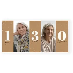 Einladungskarte Doppelgeburtstag: Gemeinsam am schönsten mit Fotos in Kraft Look