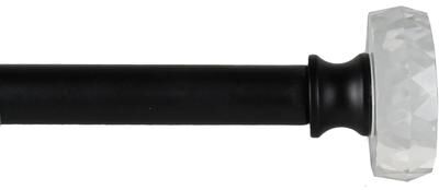 Urbanest 3/4-inch Diameter Cut Crystal Disc Adjustable Single Drapery Curtain Rod