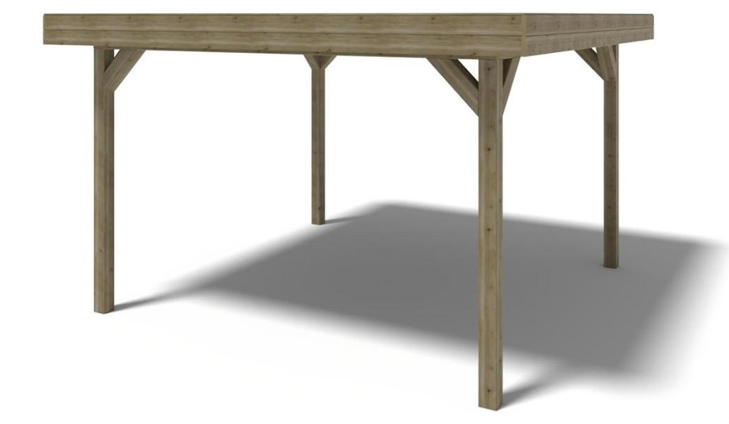 Gartenlaube Gartenpavillon 4.04x4.04m - Impregniert