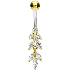 Titan Bananabell mit 925er Silber-Design BLÄTTER
