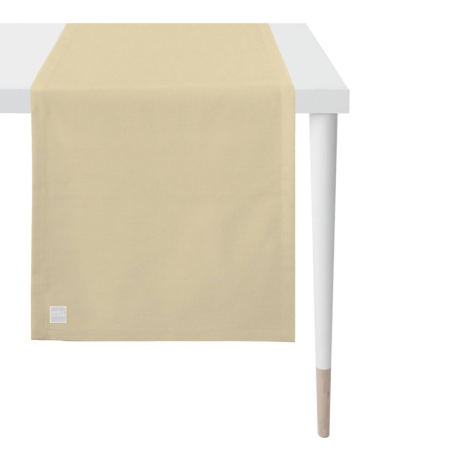home24 Tafelloper Gundaroo beige/zand, geweven stof, 46 x 140 cm